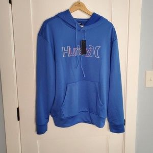 NWT Hurley Hoodie Men's Size Medium Blue Hoodie Sweatshirt W/Logo
